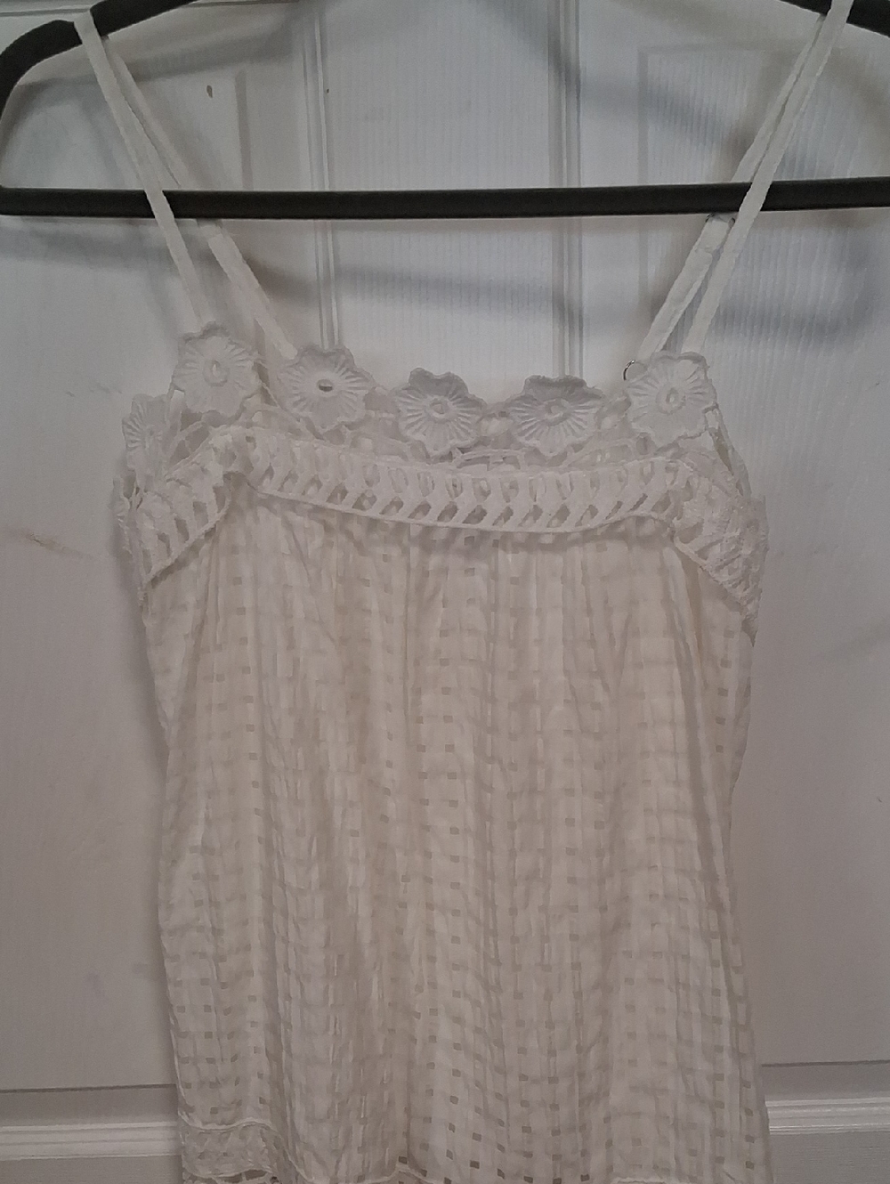 White Floral Lace Cami Tank Top